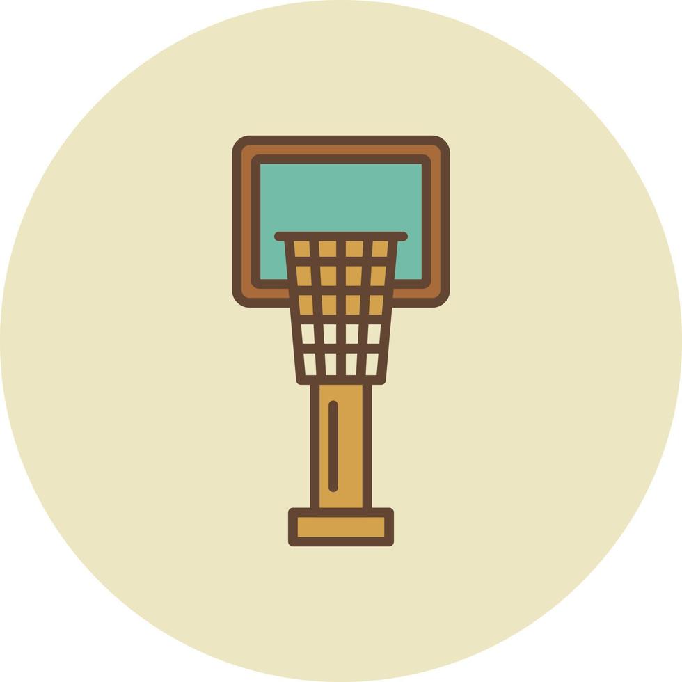 Basketball Hoop Creative Icon Design vector