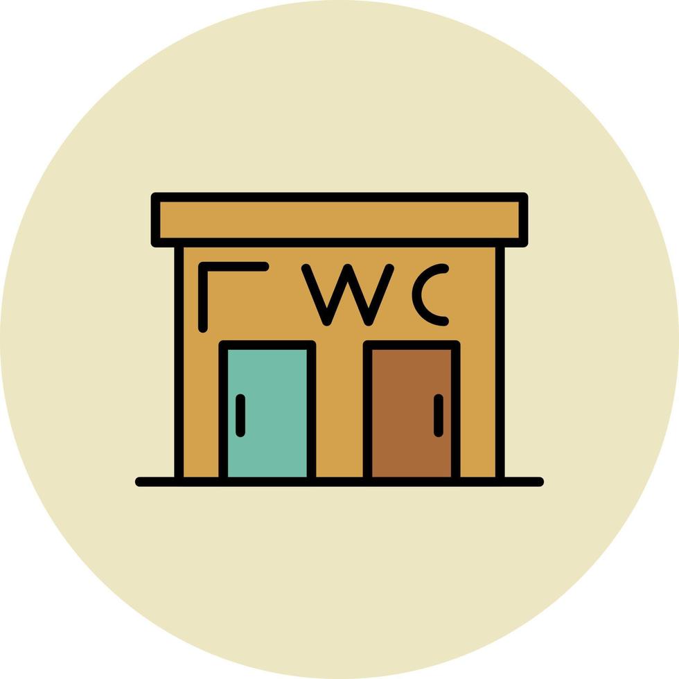 Public Toilet Creative Icon Design vector