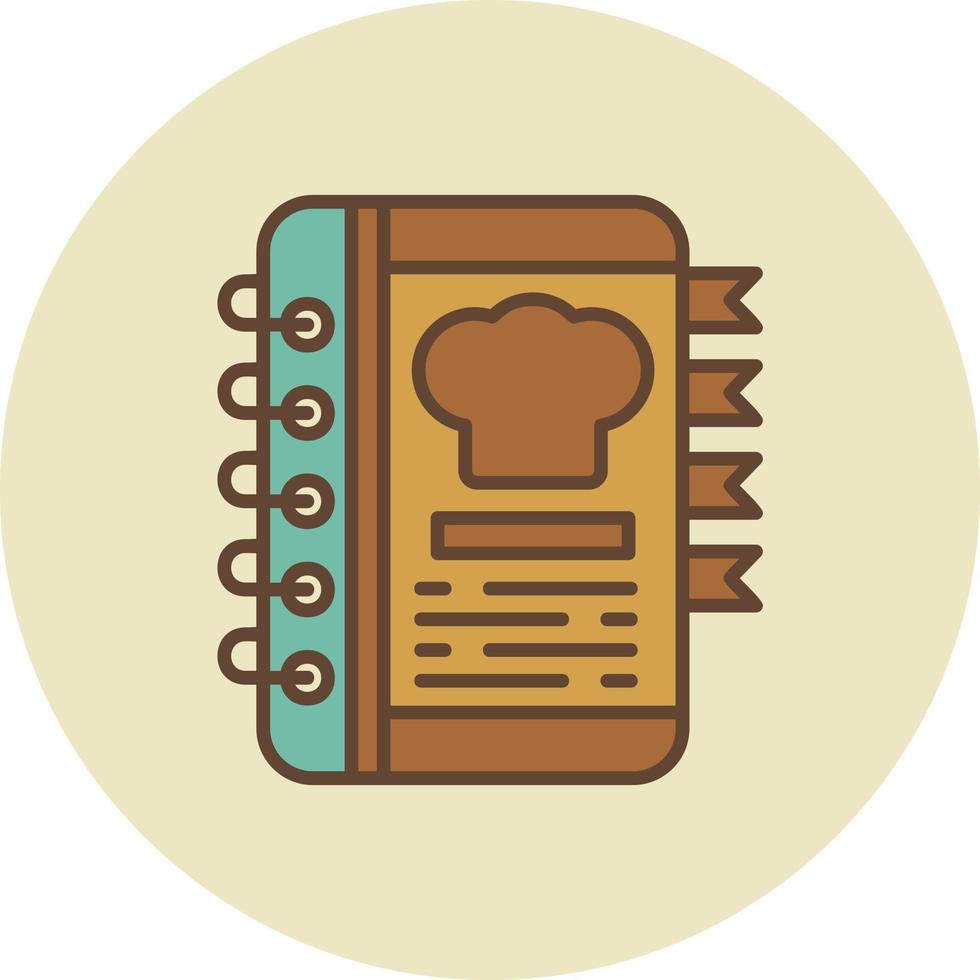 diseño de icono creativo de libro de recetas vector