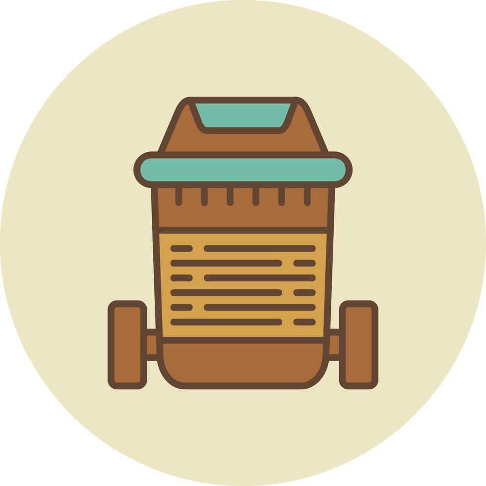 Trash Bin Creative Icon Design vector