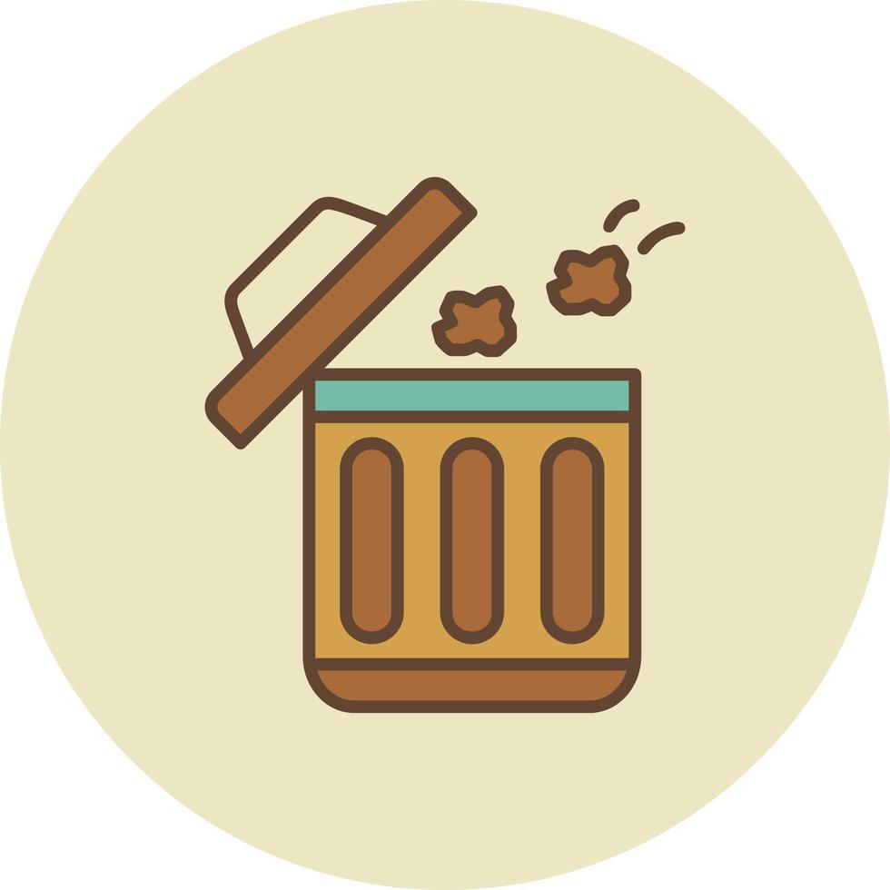Throwing Trash Creative Icon Design vector