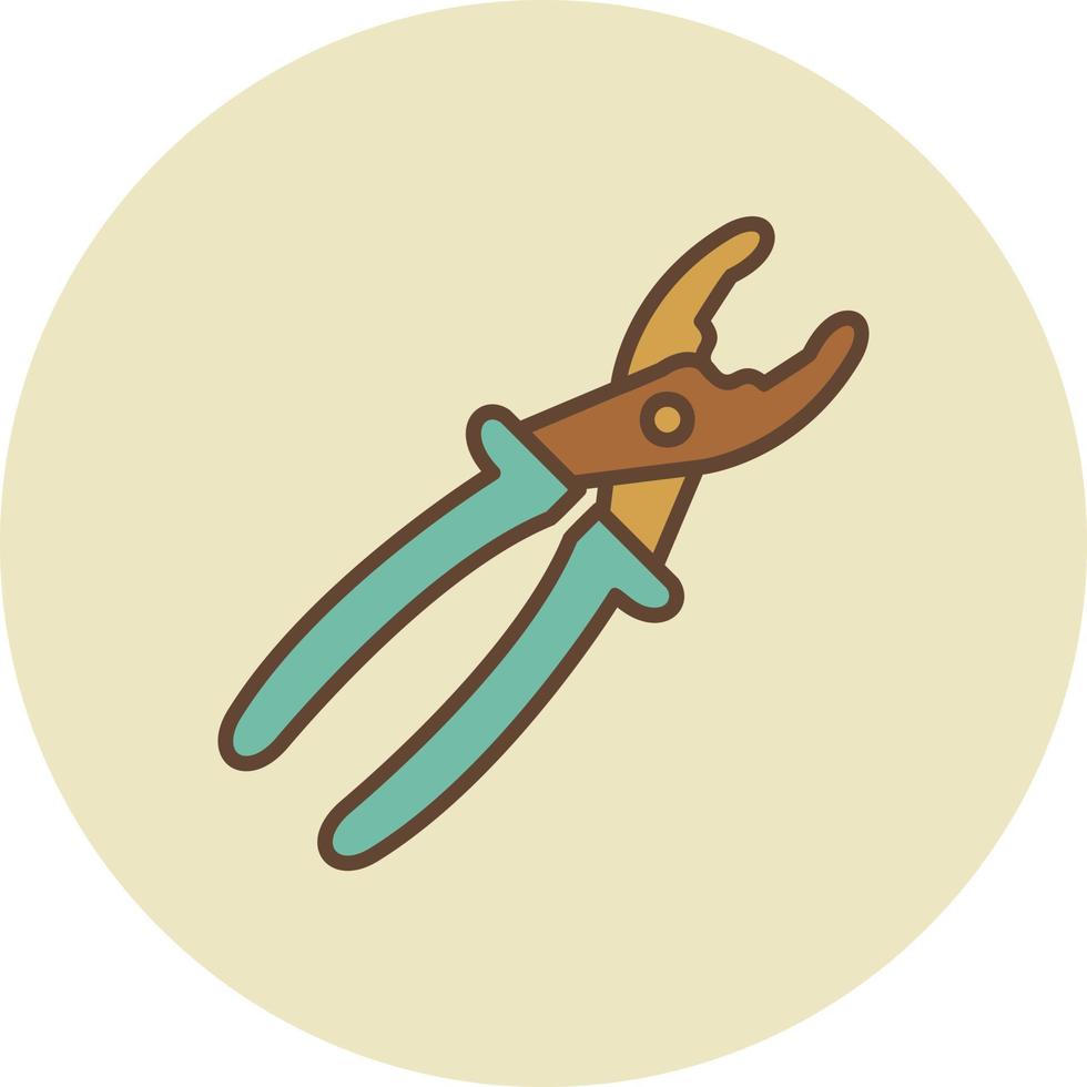 Needle Nose Pliers Creative Icon Design vector