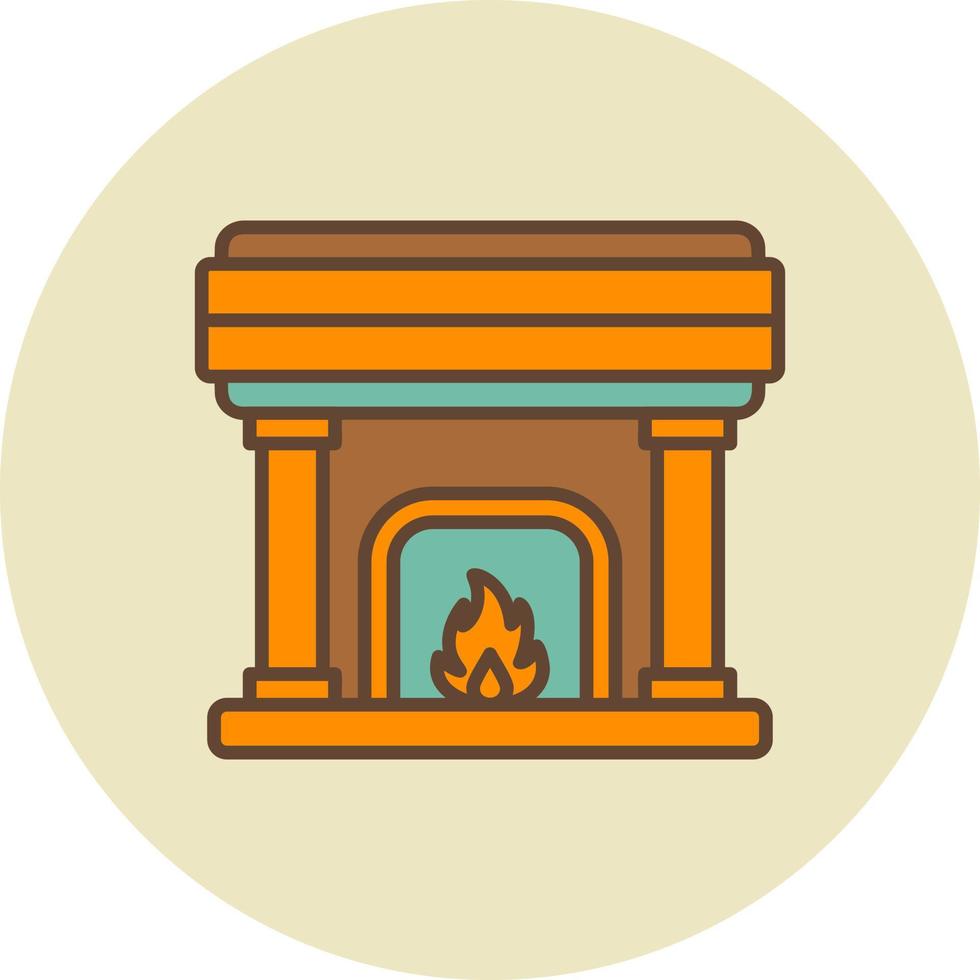 Fireplace Creative Icon Design vector