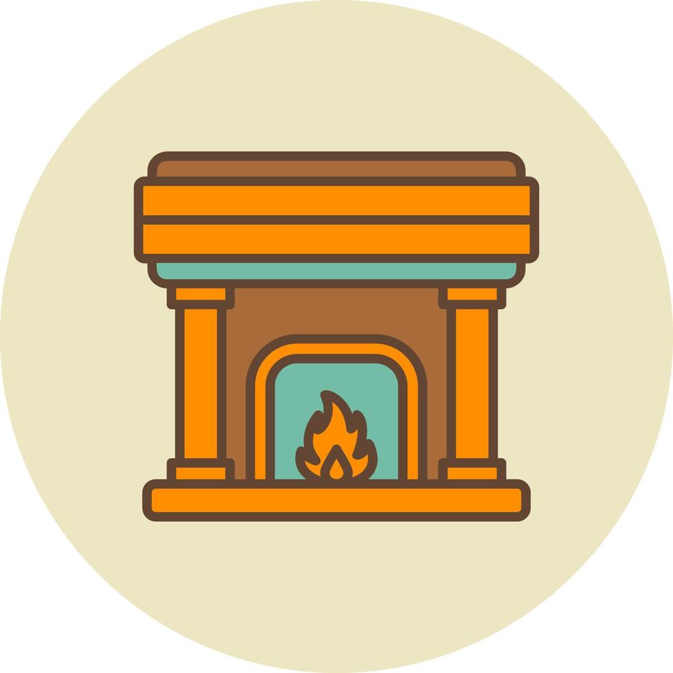 Fireplace Creative Icon Design vector