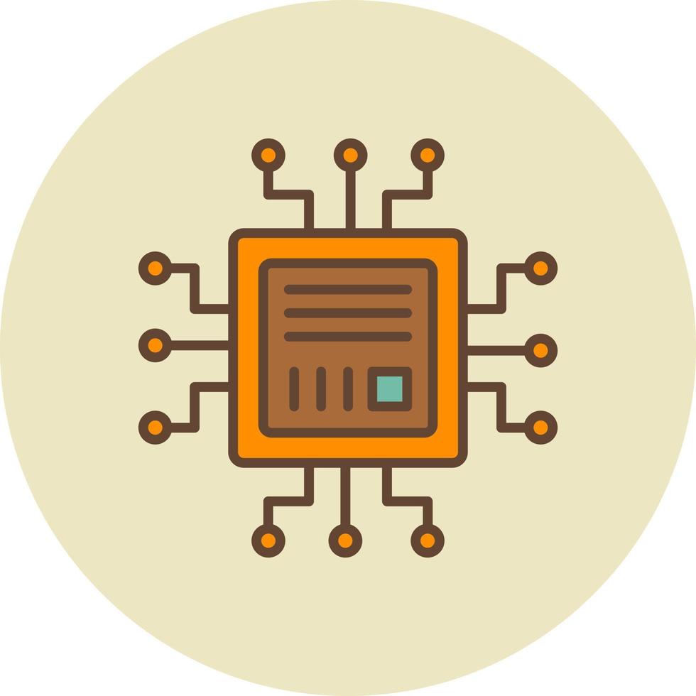 diseño de icono creativo de microchip vector