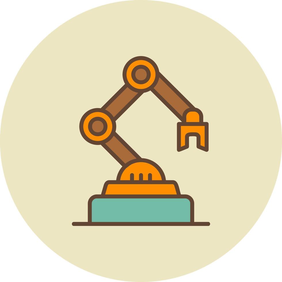 Industrial Robot Creative Icon Design vector