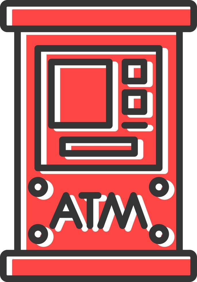 Atm Machine Creative Icon Design vector