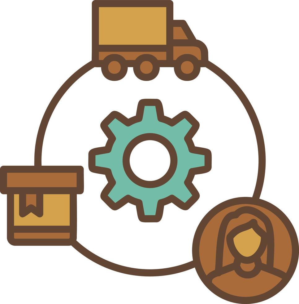 Supply Chain Creative Icon Design vector