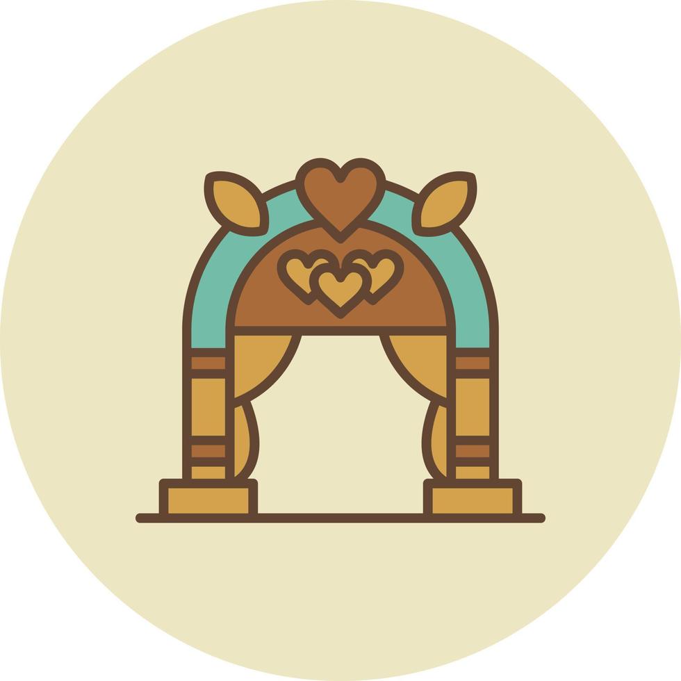 diseño de icono creativo de arco de boda vector