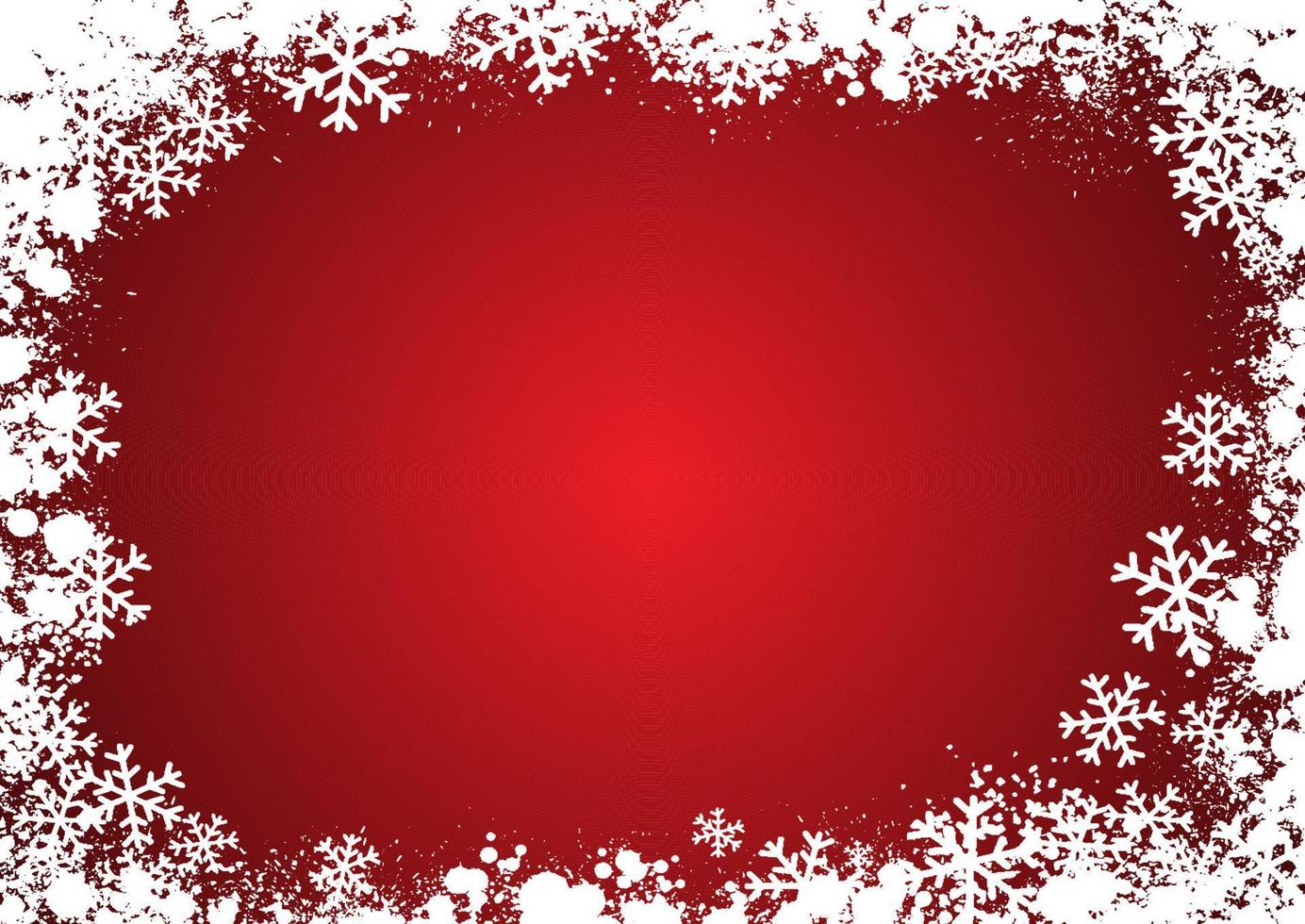 Christmas background with a grunge style snowflake border vector