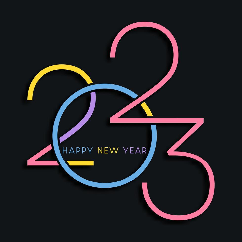 Colourful Happy New Year background vector