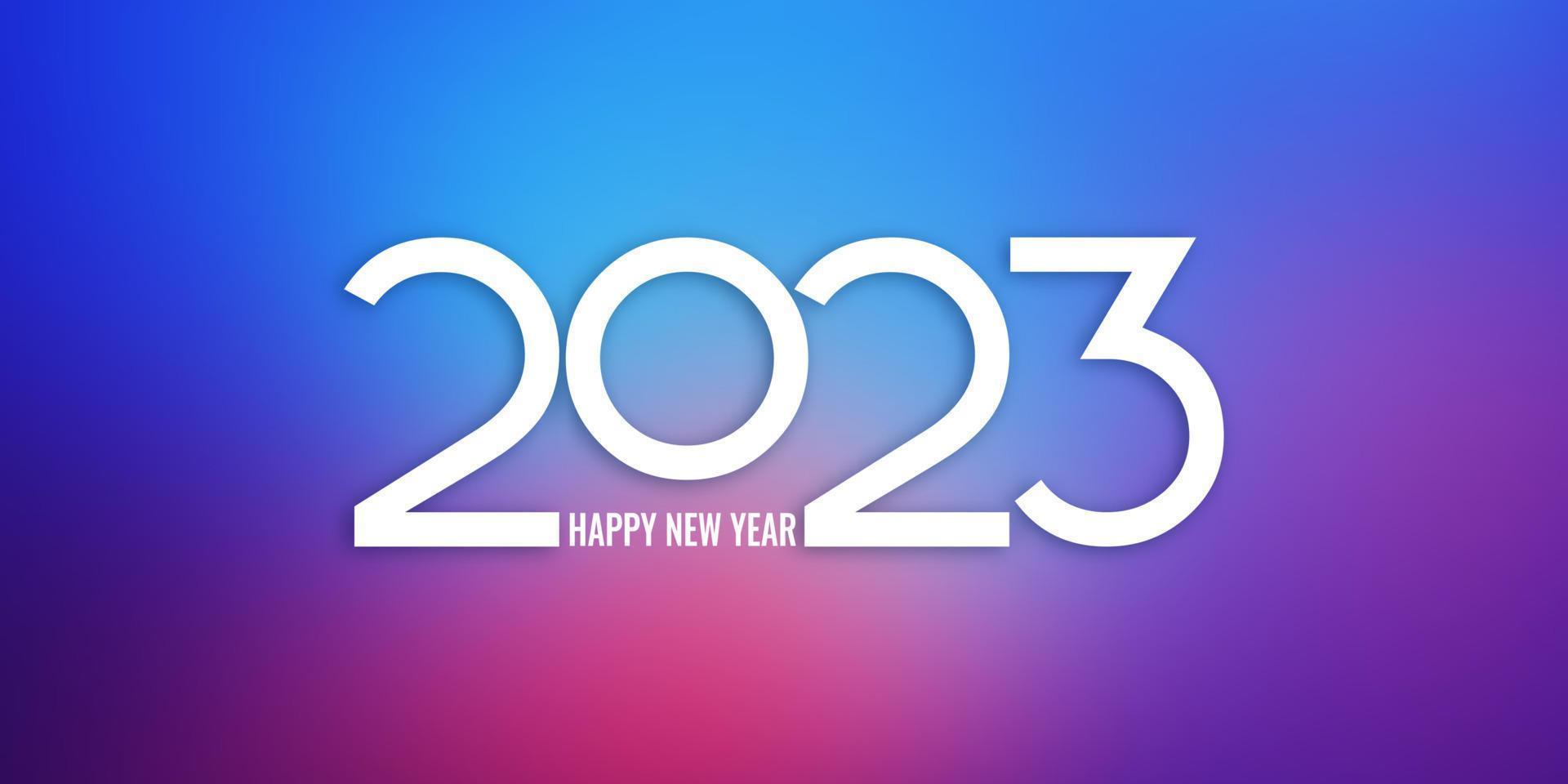 diseño de banner de feliz año nuevo degradado vector