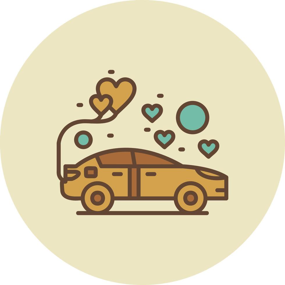 Wedding Car Creative Icon Design vector
