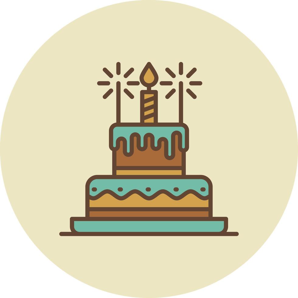 Birthday Cake Creative Icon Design vector