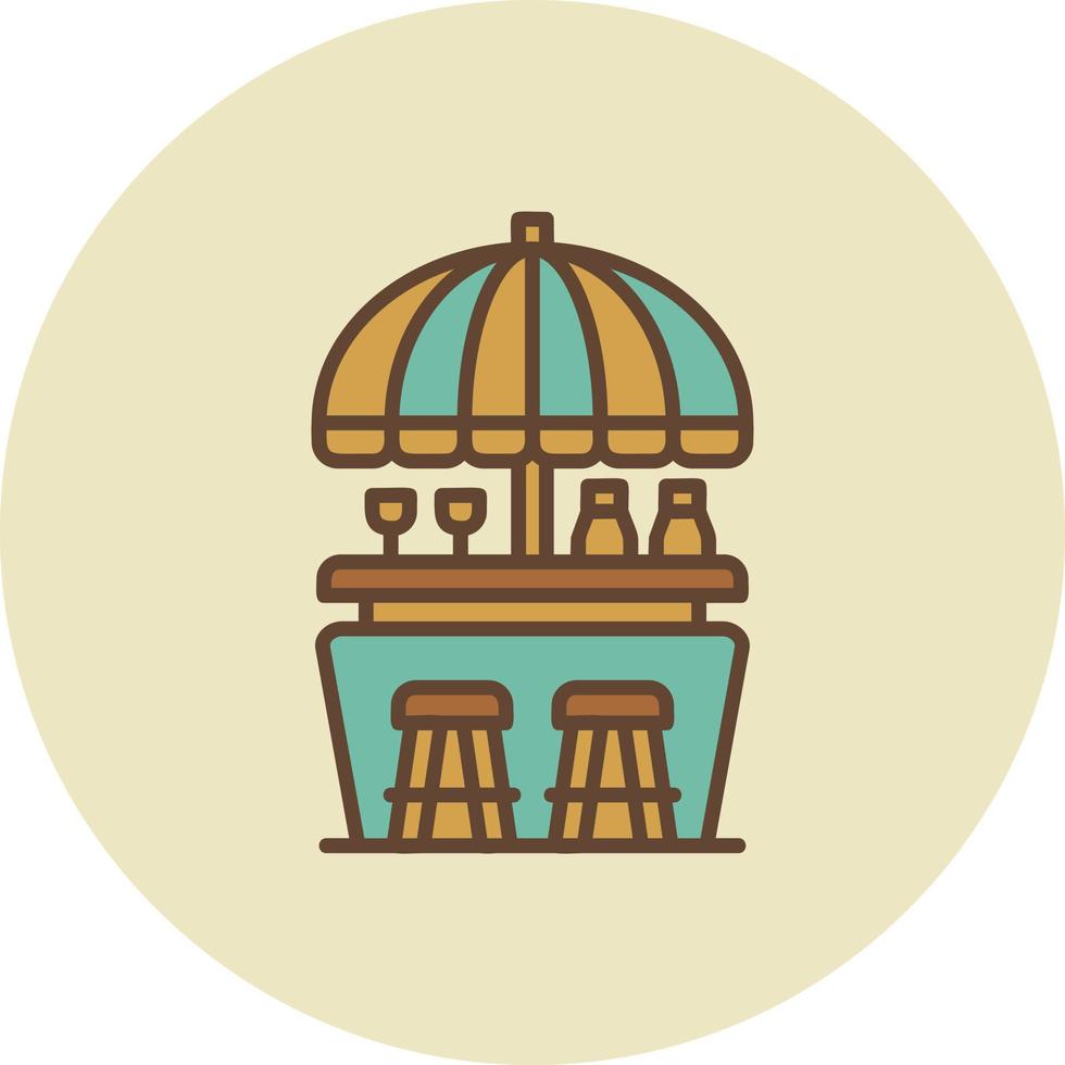 Beach Bar Creative Icon Design vector