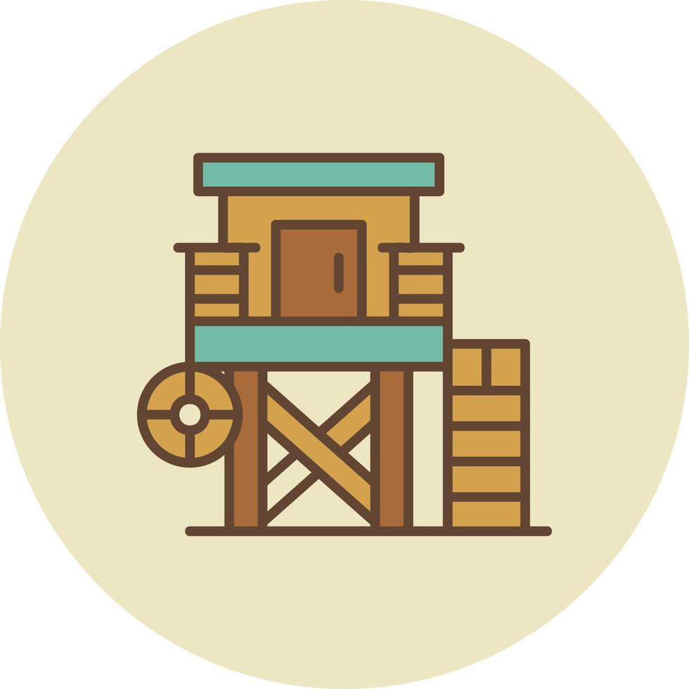 diseño de icono creativo de torre de salvavidas vector