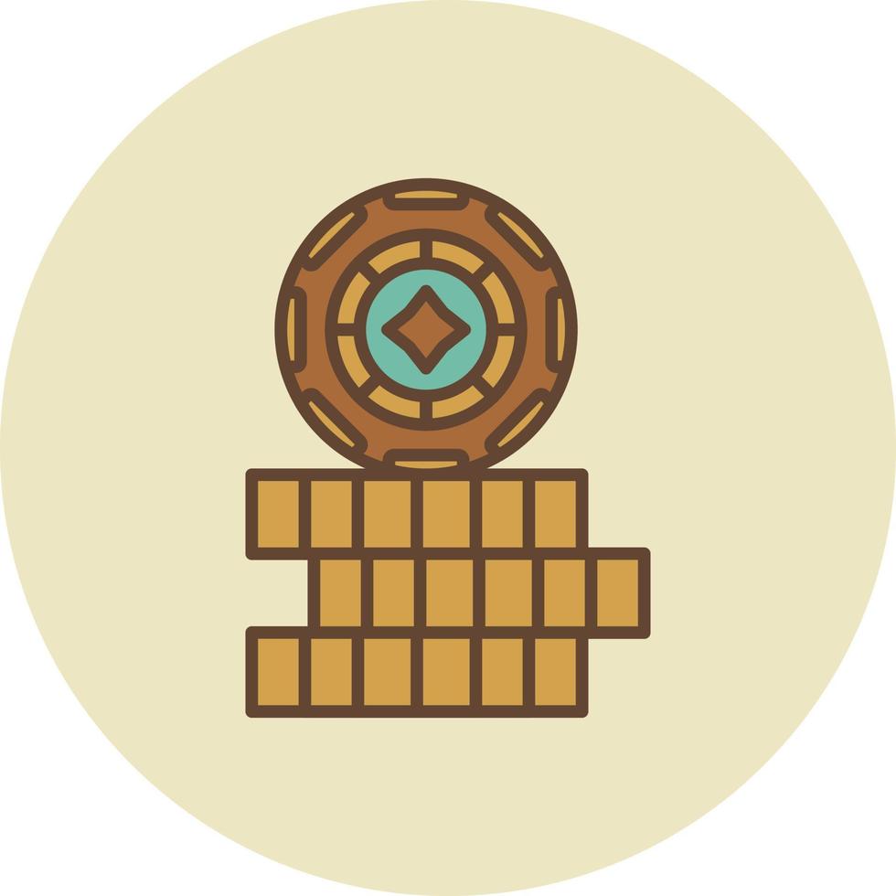 Casino Chip Creative Icon Design vector