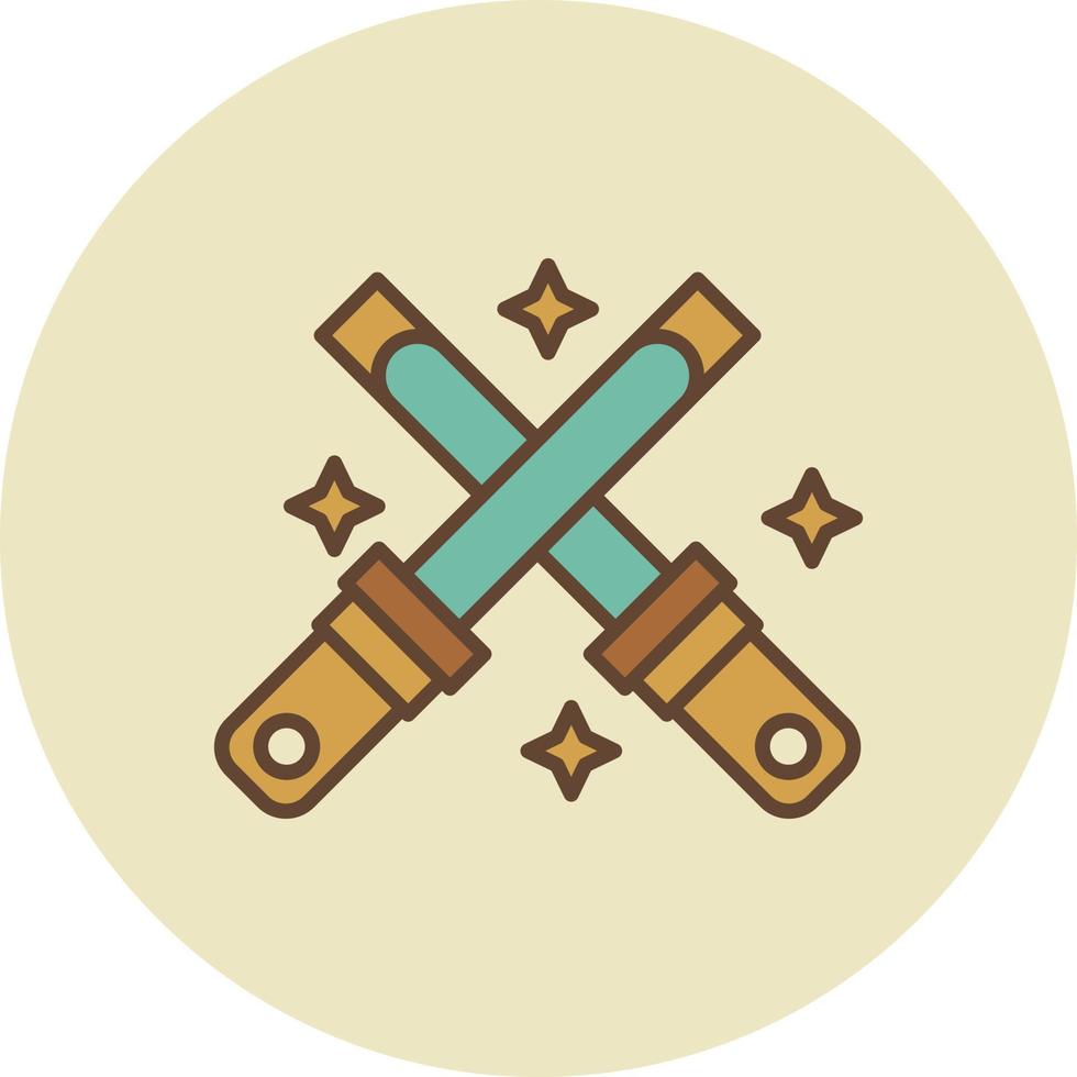 Glow Sticks Creative Icon Design vector