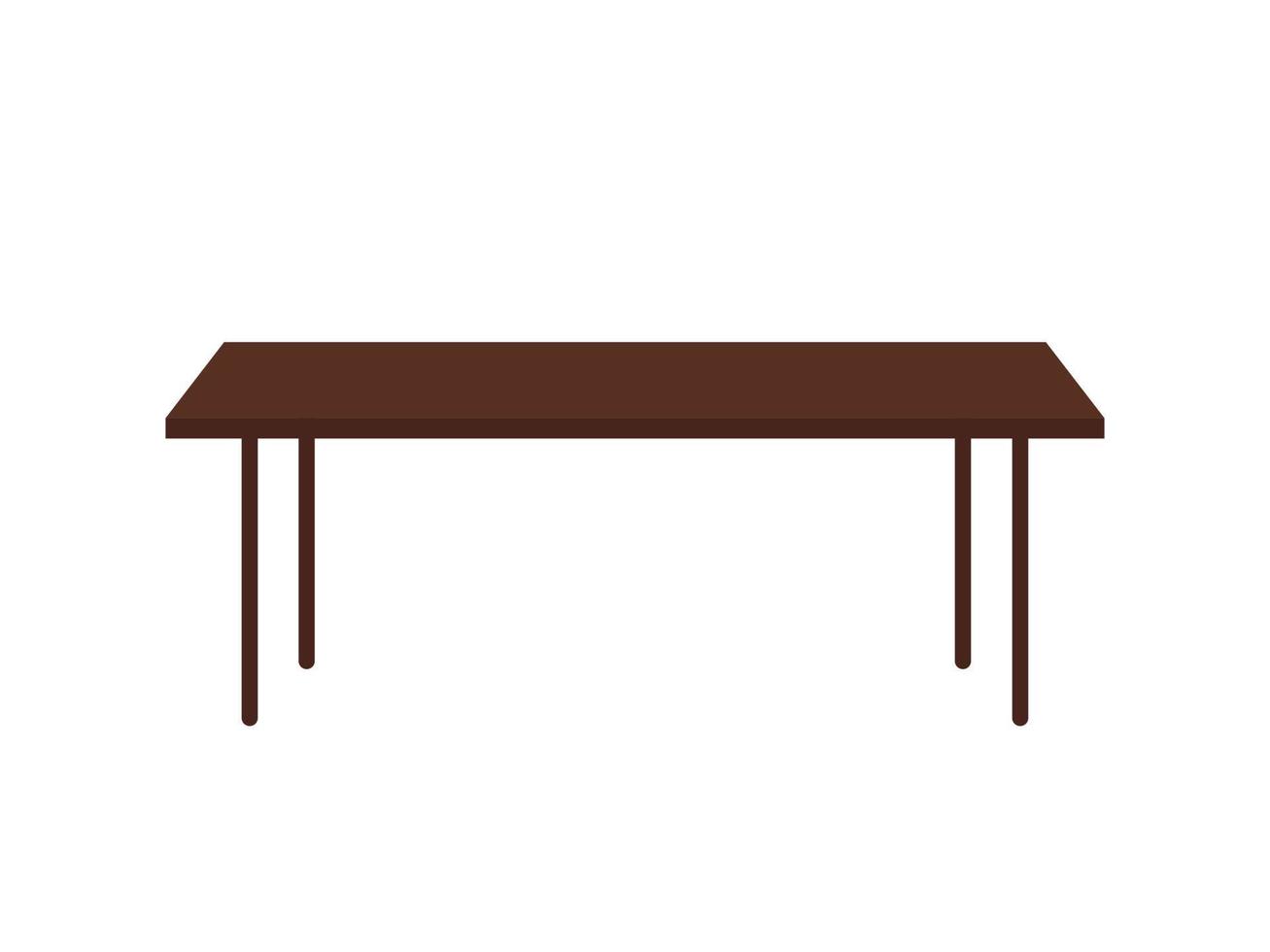 Vector flat style dining table illustration