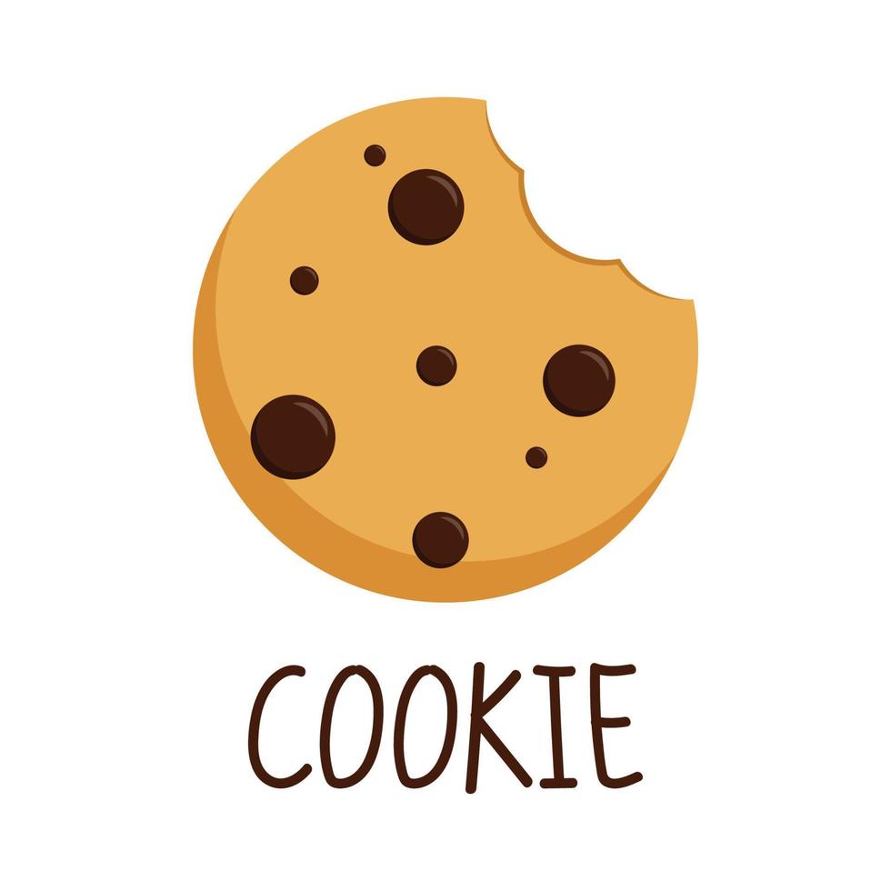 Cookie logo design. Cookie vector on white background.