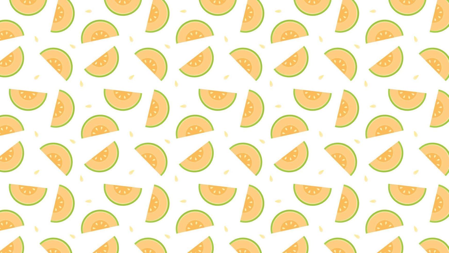 fondo de patrón de melón. melón sobre fondo blanco. fondo de pantalla. símbolo. diseño de logo. vector