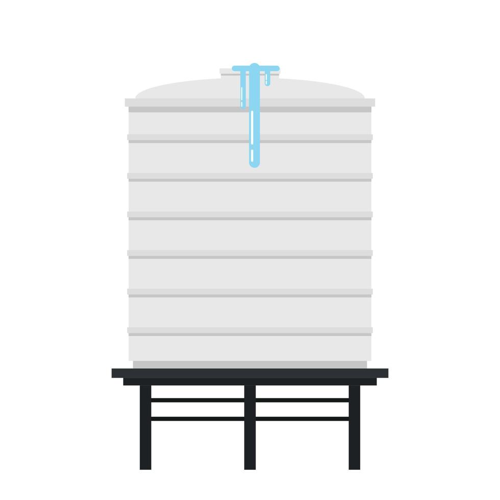 Water tank leak. water tank vector. free space for text. copy space. vector