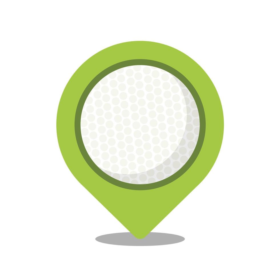 diseño de logotipo de golf. símbolo. símbolo de ubicación. vector