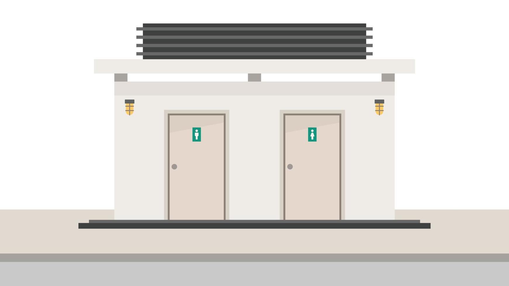 Public toilet cartoon vector. free space for text. wallpaper. copy space. vector