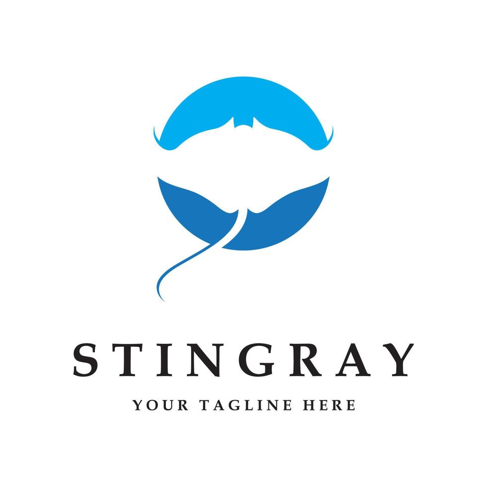 stingray logo and vector with slogan template