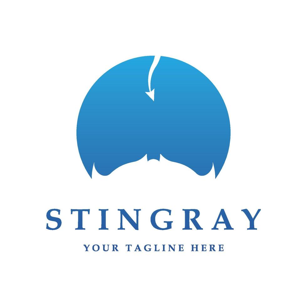 stingray logo and vector with slogan template