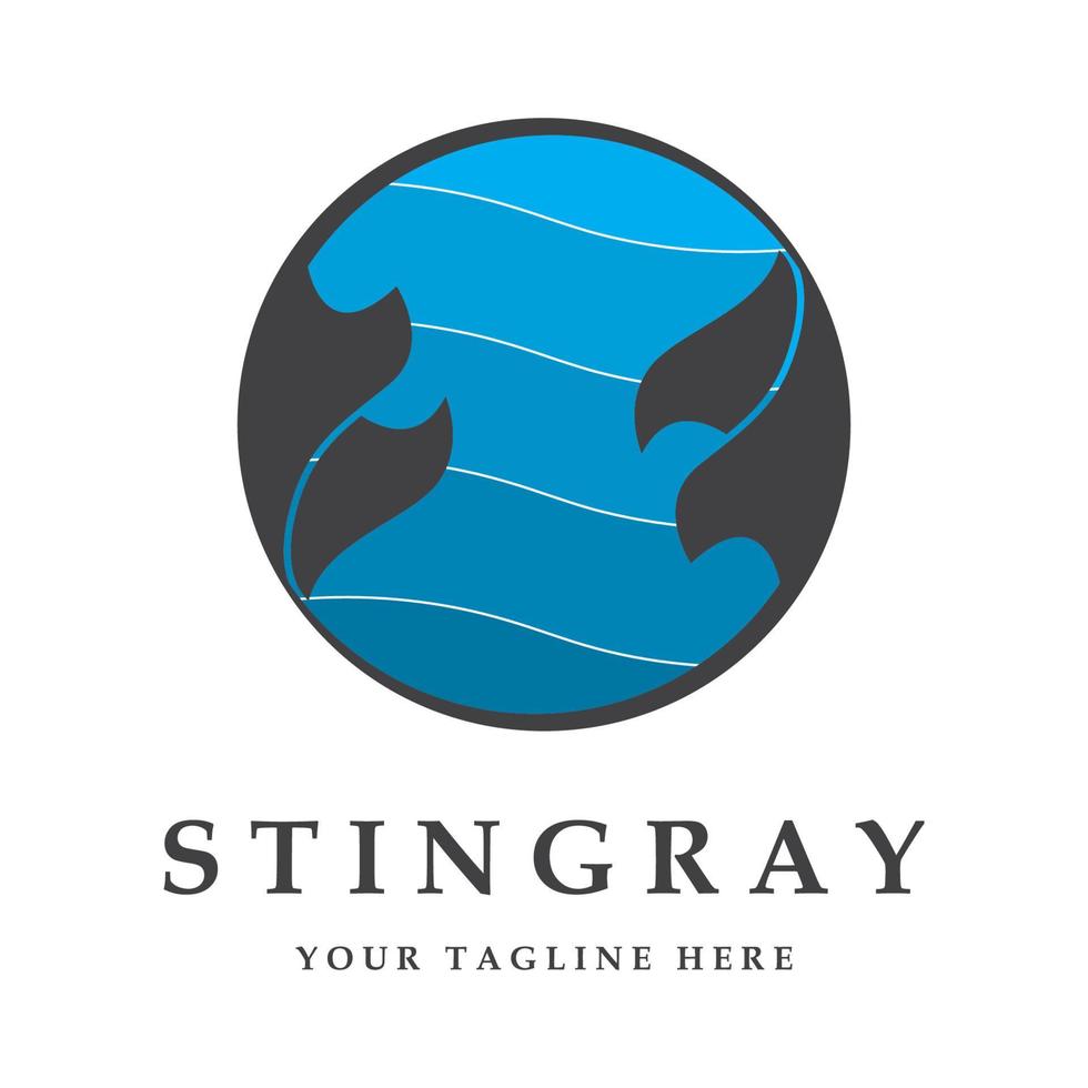 stingray logo and vector with slogan template