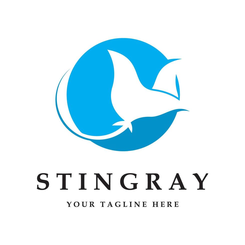 stingray logo and vector with slogan template