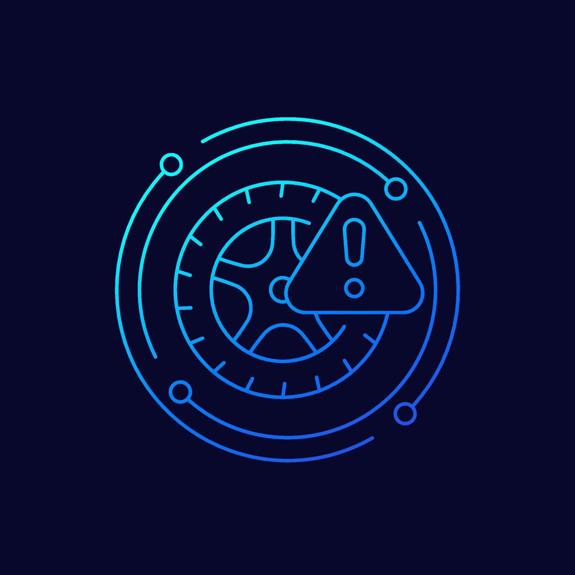 tire pressure warning line icon, vector 15492233 Vector Art at Vecteezy