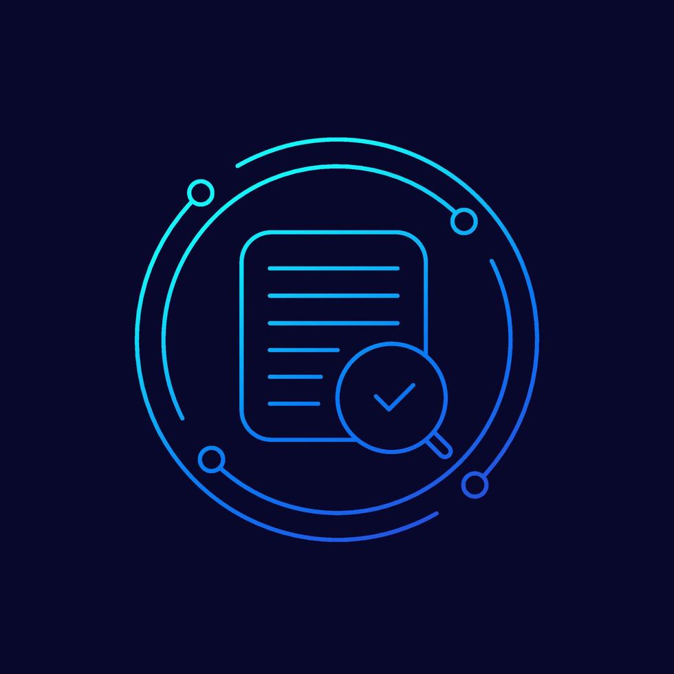 audit or review line vector icon