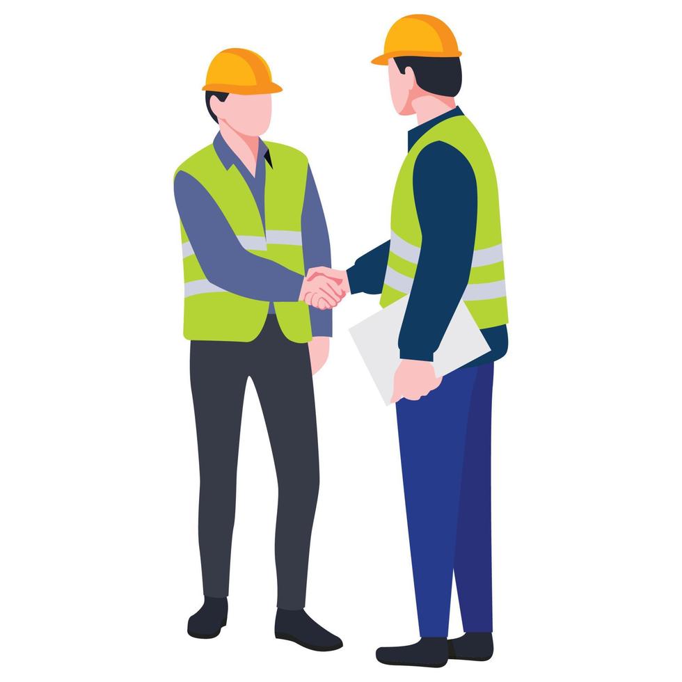 Construction architect engineer worker illustration. vector