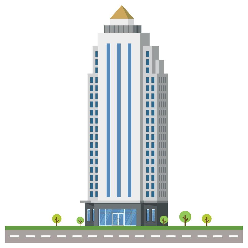 edificio de la ciudad del banco hermosa ilustración. vector