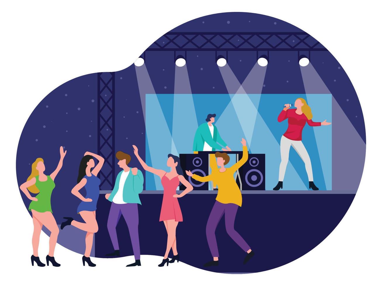 Music concert dance party 15492564 Vector Art at Vecteezy