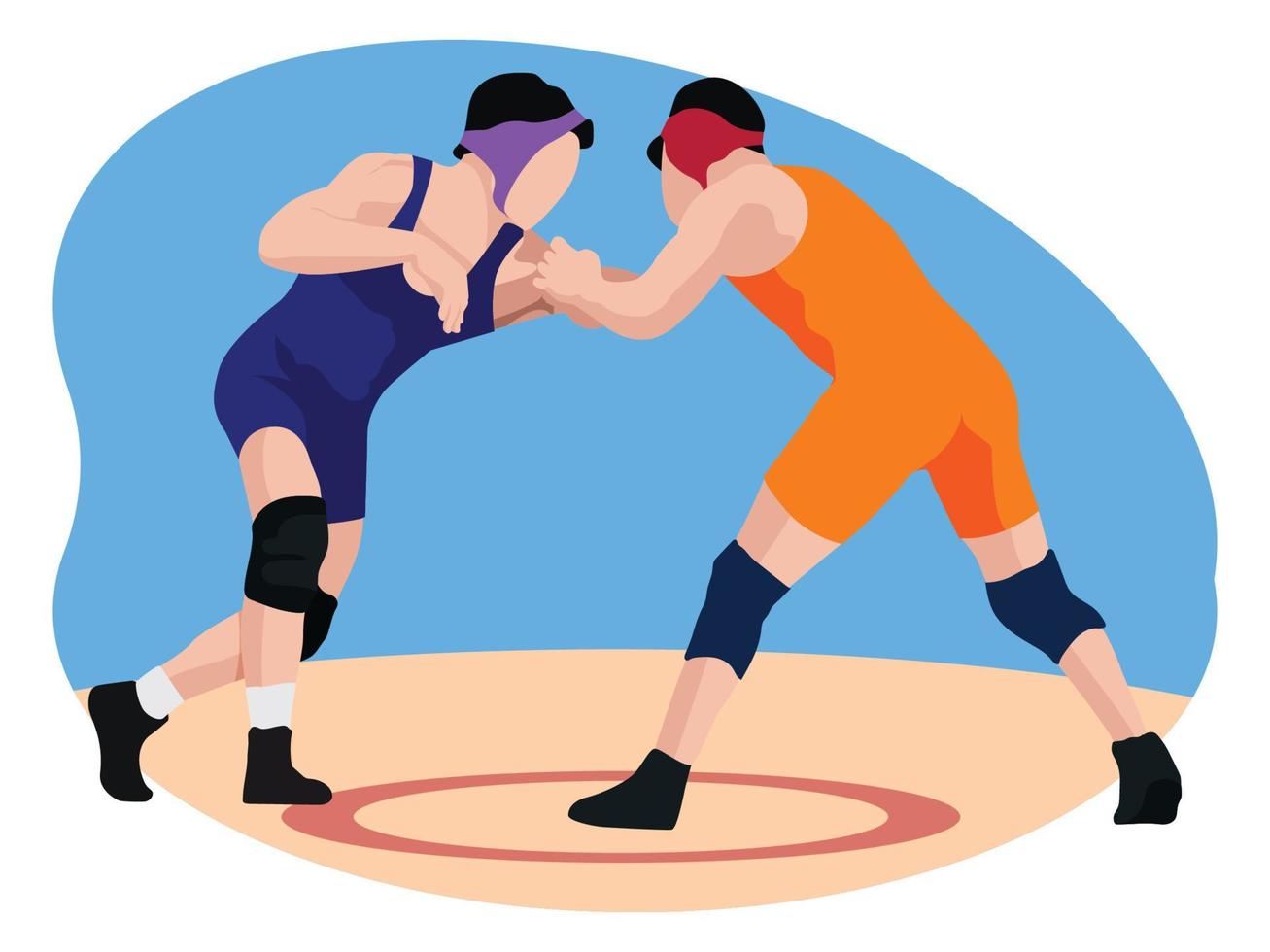 Wrestling game beautiful illustration vector