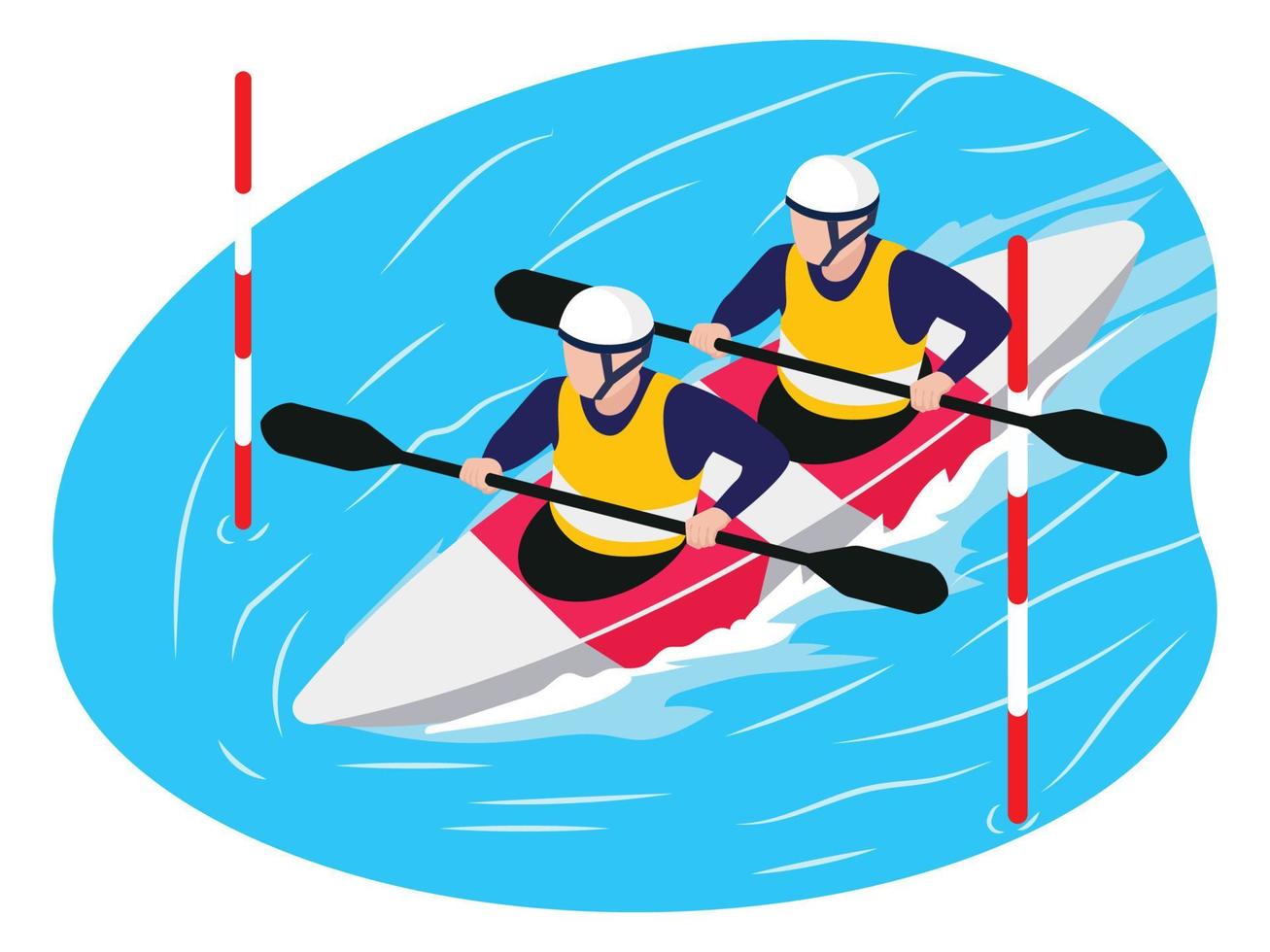 Boating team sport beautiful illustration. vector