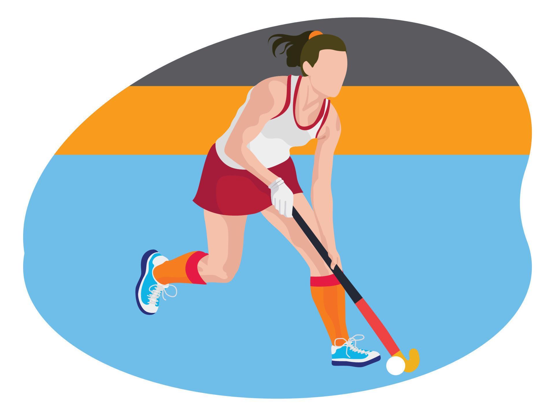 Female hockey player illustration 15492625 Vector Art at Vecteezy 