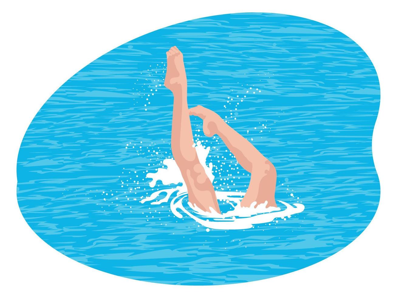 Swimming dive beautiful illustration vector