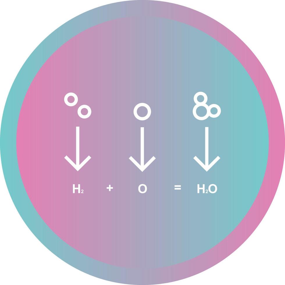 icono de línea vectorial de fórmula química única vector