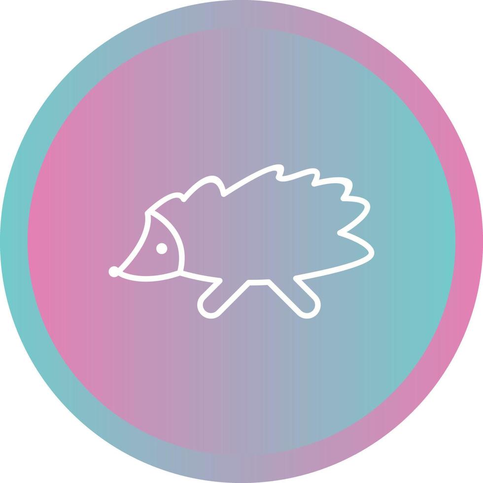 Unique Hedgehog Vector Line Icon