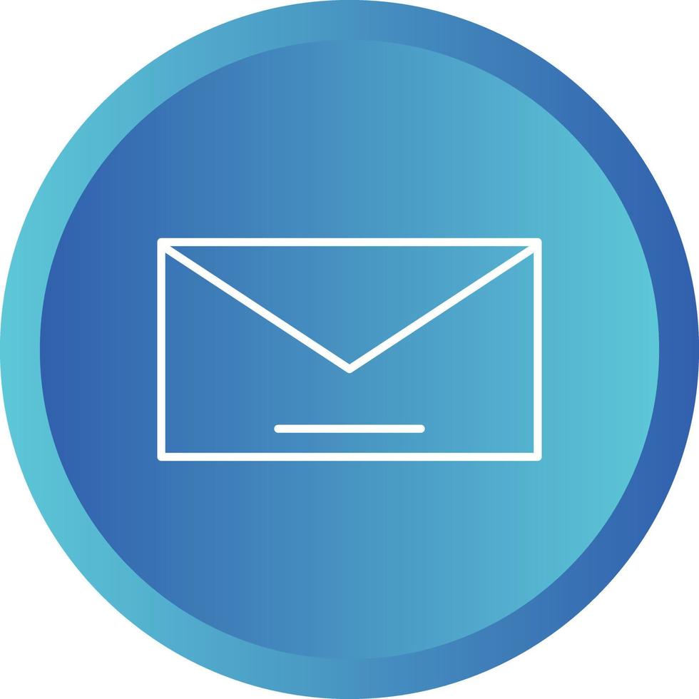 icono de línea de vector de correo único