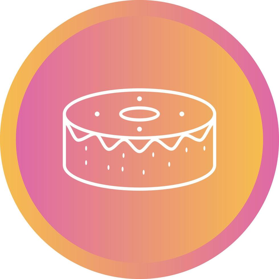 Unique Birthday Cake Vector Line Icon