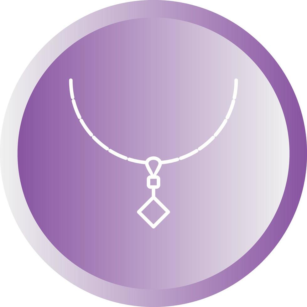 Unique Necklace Vector Line Icon