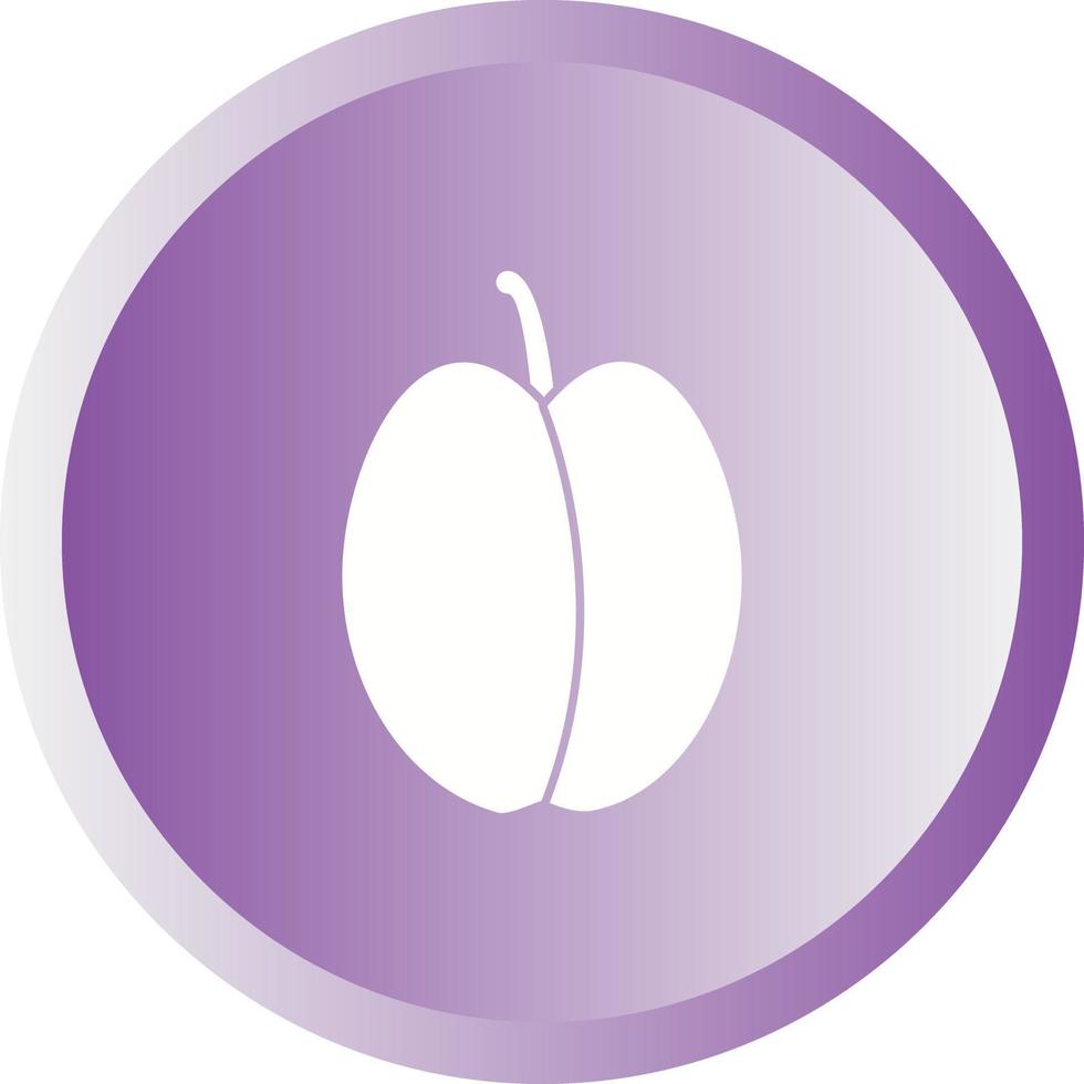 Unique Plum Vector Glyph Icon