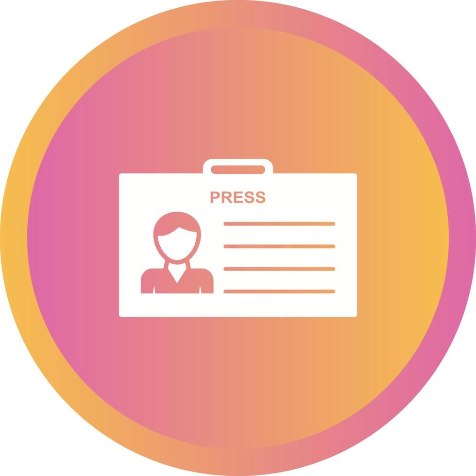 Unique Male ID Vector Glyph Icon