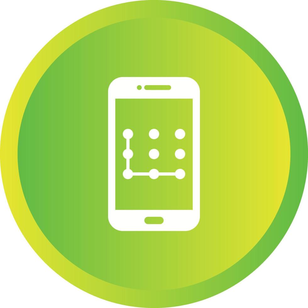 Unique Pattern Lock Vector Glyph Icon