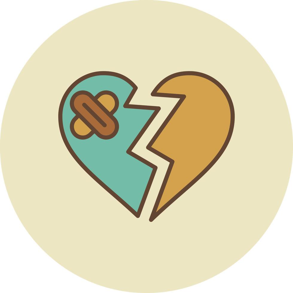 Broken Heart Creative Icon Design vector